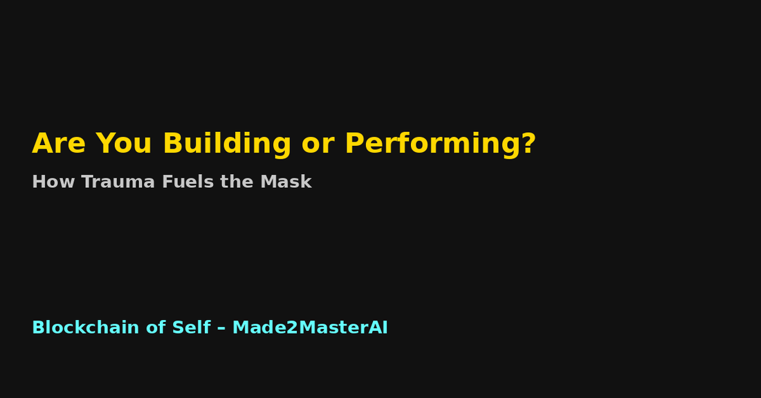 Are You Building or Performing? How Trauma Fuels the Mask
