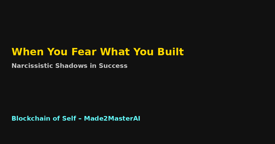 When You Fear What You Built: Narcissistic Shadows in Success