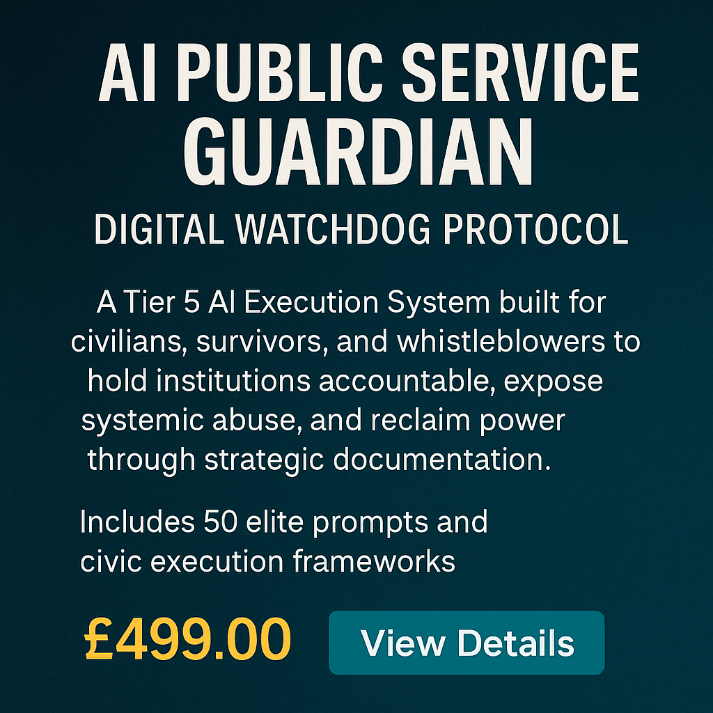 AI Public Service Guardian – A Tier-5 Execution Vault for Rights, Advocacy & Institutional Accountability