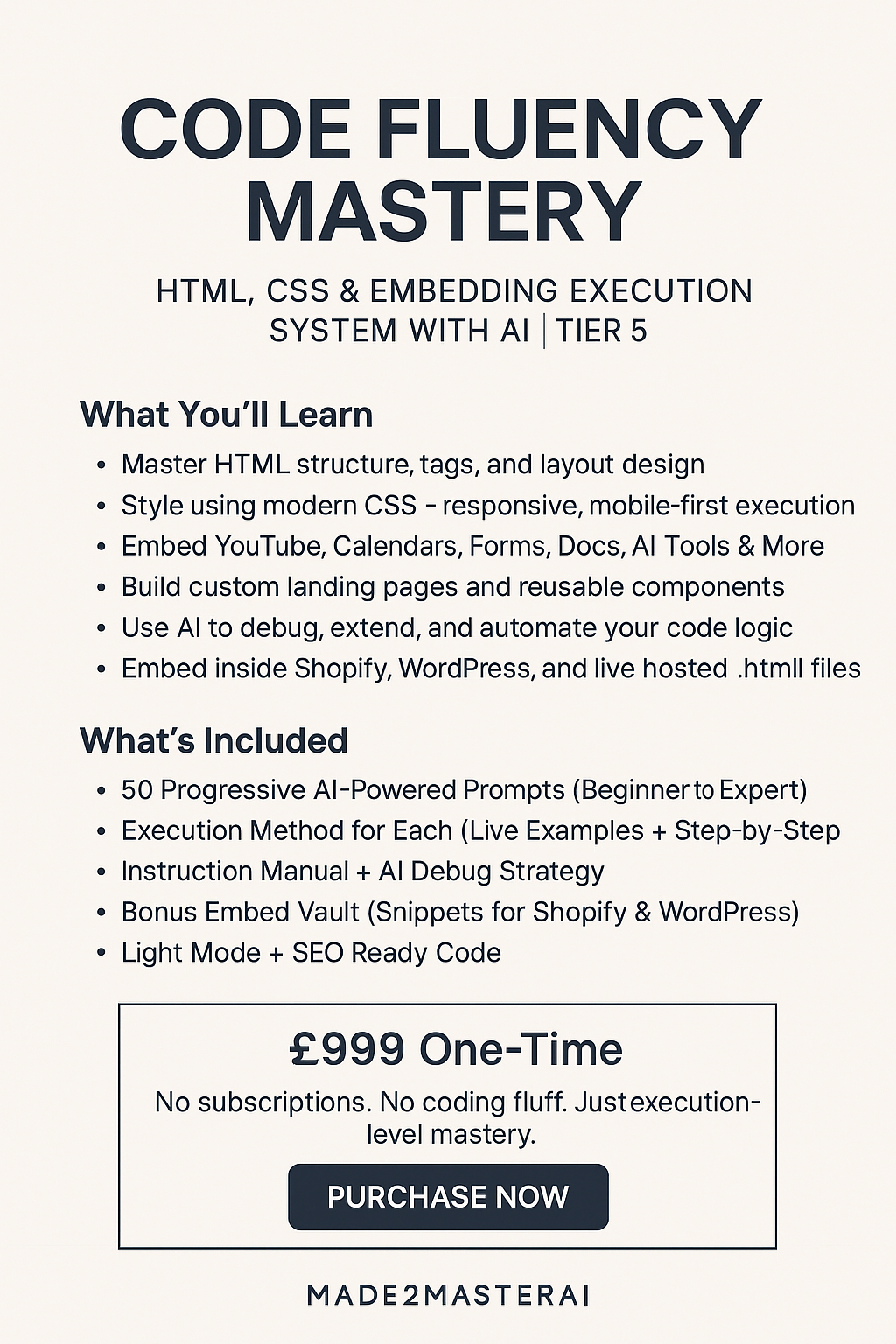 Code Fluency Mastery