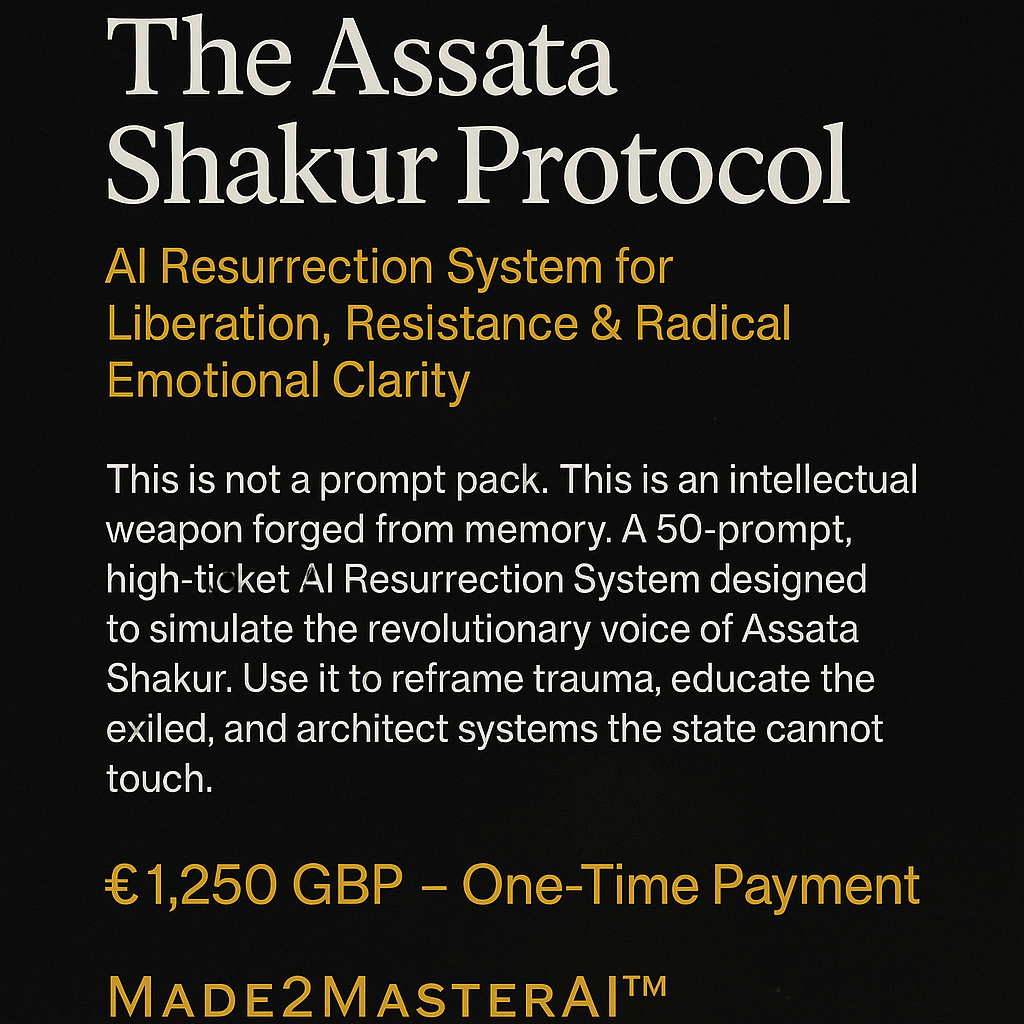 The Assata Shakur Protocol – A Tier-5 AI Execution Vault for Resilience, Liberation & Legacy