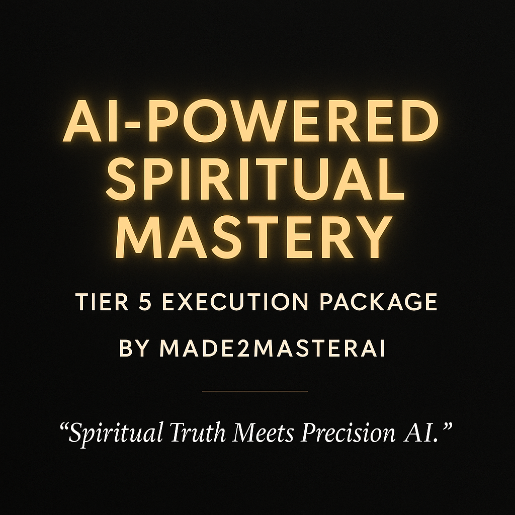 AI-Powered Spiritual Mastery — Tier 5 Execution System | Made2MasterAI™